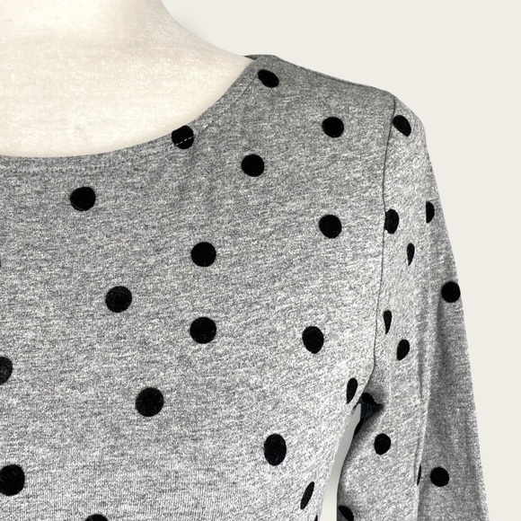 IMNYC Isaac Mizrahi 3/4 Sleeve Grey Scoop Neck Top - Picture 6 of 16